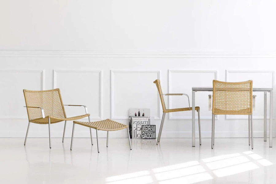 Cane-Line Straw Flat Weave Footstool 7 Cane-Line Straw Flat Weave Footstool