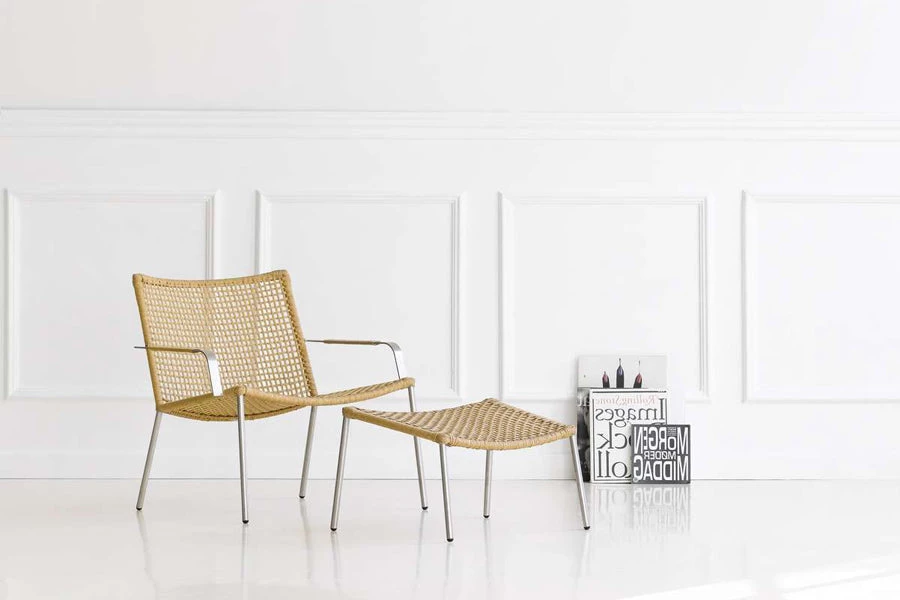 Cane-Line Straw Flat Weave Footstool 8 Cane-Line Straw Flat Weave Footstool