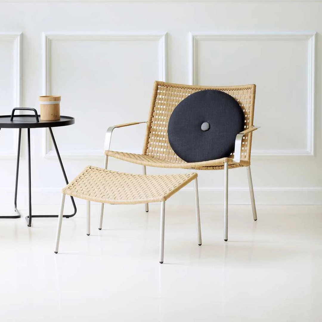 Cane-Line Straw Round Weave Footstool 6 Cane-Line Straw Round Weave Footstool