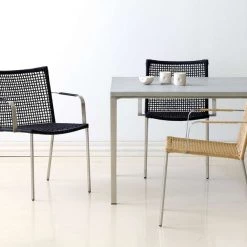 Cane-Line Straw Weave Stackable Dining Armchair Modern Dining
