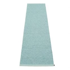 Pappelina Rugs Svea Metallic Azurblue & Pale Turquoise Runner Rug