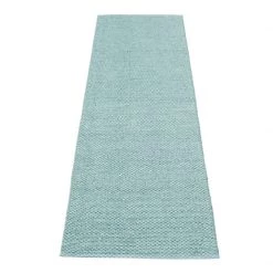Pappelina Rugs Svea Metallic Azurblue & Pale Turquoise Runner Rug