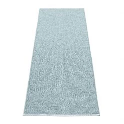 Pappelina Rugs Svea Metallic Azurblue & Pale Turquoise Runner Rug