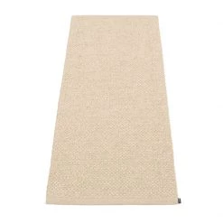 Pappelina Svea Metallic Beige & Beige Runner Rug