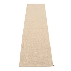 Pappelina Svea Metallic Beige & Beige Runner Rug