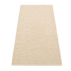Pappelina Svea Metallic Beige & Beige Runner Rug