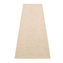 Pappelina Svea Metallic Beige & Beige Runner Rug