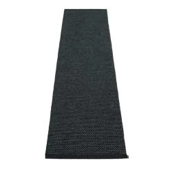 Pappelina Svea Metallic Black & Black Runner Rug 30 Pappelina Svea Metallic Black & Black Runner Rug