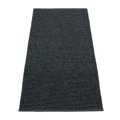 Pappelina Svea Metallic Black & Black Runner Rug 28 Pappelina Svea Metallic Black & Black Runner Rug