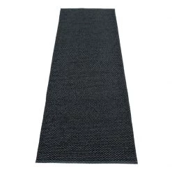 Pappelina Svea Metallic Black & Black Runner Rug 33 Pappelina Svea Metallic Black & Black Runner Rug