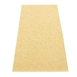 Pappelina Svea Metallic Gold & Pale Yellow Runner Rug Rugs