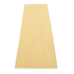 Pappelina Svea Metallic Gold & Pale Yellow Runner Rug Rugs