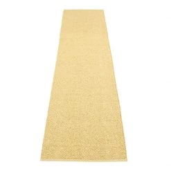 Pappelina Svea Metallic Gold & Pale Yellow Runner Rug Rugs