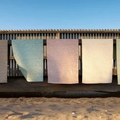 Pappelina Svea Metallic Olive & Seagrass Runner Rug Rugs