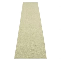 Pappelina Svea Metallic Olive & Seagrass Runner Rug Rugs