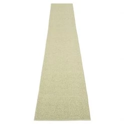 Pappelina Svea Metallic Olive & Seagrass Runner Rug Rugs