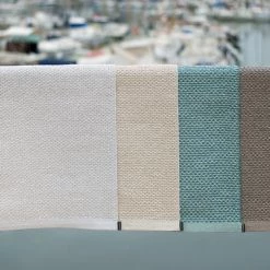 Pappelina Svea Metallic White & White Runner Rug Rugs