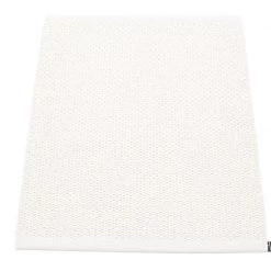 Pappelina Svea Metallic White & White Runner Rug Rugs