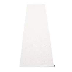 Pappelina Svea Metallic White & White Runner Rug Rugs