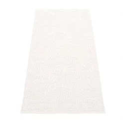 Pappelina Svea Metallic White & White Runner Rug Rugs