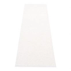 Pappelina Svea Metallic White & White Runner Rug Rugs