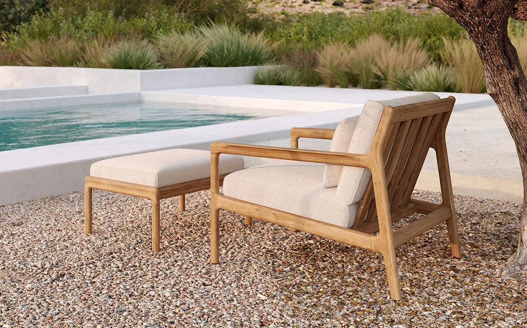 Ethnicraft Jack Outdoor Footstool 4 Ethnicraft Jack Outdoor Footstool