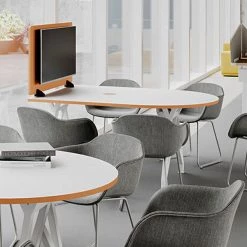 Scale 1:1 Desk & Conference Tables Tele Meet Conference Table With Media Panel