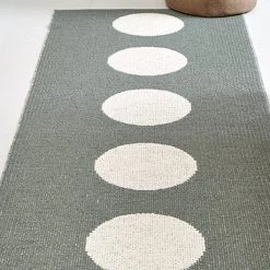 Pappelina Vera Army & Vanilla Runner Rug