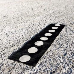 Pappelina Vera Black & Vanilla Runner Rug