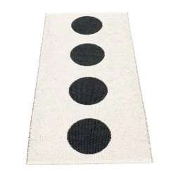 Pappelina Vera Black & Vanilla Runner Rug