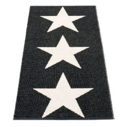 Pappelina Rugs Viggo One Black & Vanilla Runner Rug