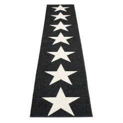 Pappelina Rugs Viggo One Black & Vanilla Runner Rug