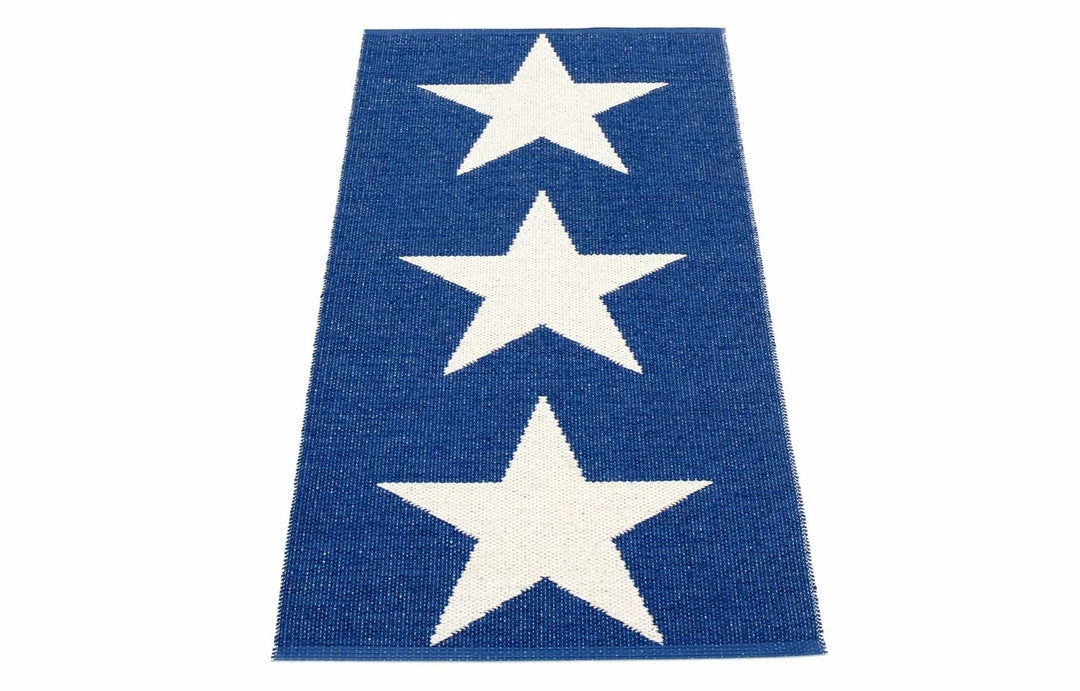 Pappelina Viggo One Dark Blue & Vanilla Runner Rug 13 Pappelina Viggo One Dark Blue & Vanilla Runner Rug