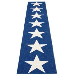 Pappelina Viggo One Dark Blue & Vanilla Runner Rug 29 Pappelina Viggo One Dark Blue & Vanilla Runner Rug