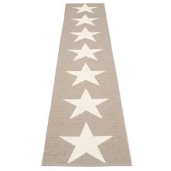 Pappelina Viggo One Mud & Vanilla Runner Rug Rugs