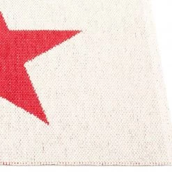 Pappelina Viggo One Red & Vanilla Runner Rug Rugs