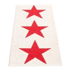 Pappelina Viggo One Red & Vanilla Runner Rug Rugs