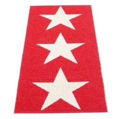 Pappelina Viggo One Red & Vanilla Runner Rug Rugs