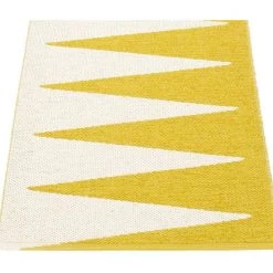 Pappelina Vivi Mustard & Vanilla Runner Rug