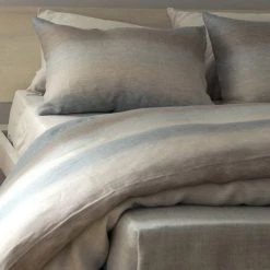 Area Modern Bedroom Vivienne Mineral Linen Duvet Cover