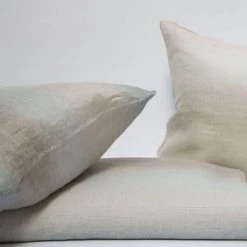 Area Vivienne Mineral Linen Pillow Cases (pair) Modern Bedroom