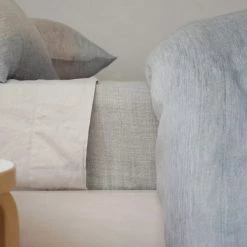 Area Vivienne Mineral Linen Pillow Cases (pair) Modern Bedroom