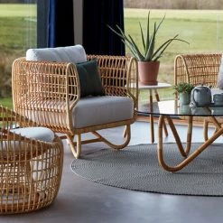 Cane-Line Wave Indoor Large Glass Coffee Table