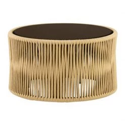 Point Weave Round Coffee Table