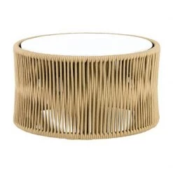 Point Weave Round Coffee Table