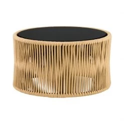 Point Weave Round Coffee Table