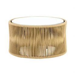 Point Weave Round Coffee Table