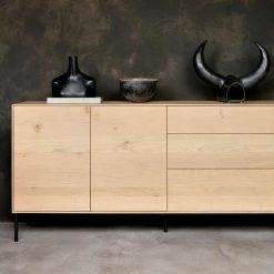 Ethnicraft Modern Dining Whitebird Oak Sideboard