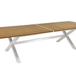 Mamagreen X-Leg Plantation Teak Table With Stainless Steel