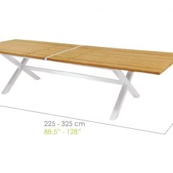 Mamagreen X-Leg Plantation Teak Table With Stainless Steel